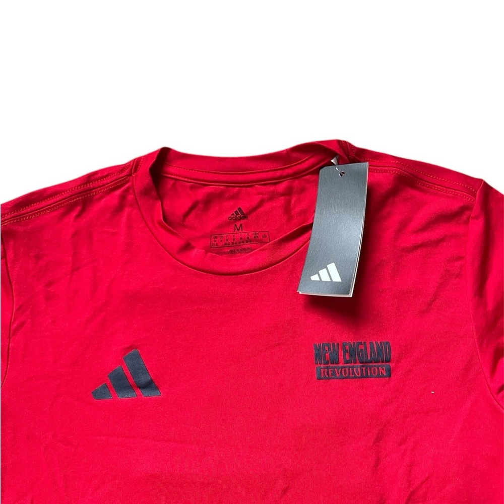 adidas Red Short Sleeve Athletic Tee - New England - Picture 2 of 9